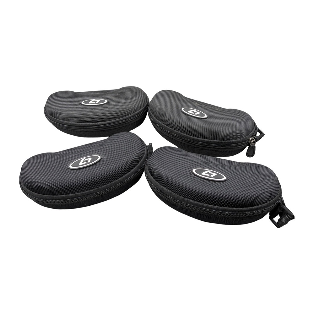 ANYLUV Hard Shell Sunglasses Case Lot of 4 Black Zippered Performance Eyewear